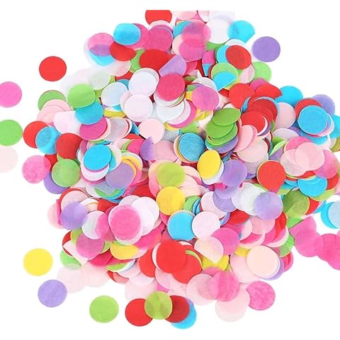 Toulifly 5000 Pieces Multicoloured Confetti Cover