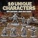 Path Gaming 40 Miniature Monsters Fantasy Tabletop RPG Figures for Dungeons and Dragons, Pathfinder Roleplaying Games. 28MM Scaled Miniatures, 10 Unique Designs, Bulk Unpainted, Great for D&D/DND