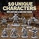 Path Gaming 40 Miniatur-Monster-Fantasy-Tisch-RPG-Figuren für Dungeons and Dragons, Pathfinder-Rollenspiele. 28 mm skalierte Miniaturen, 10 einzigartige Designs, unlackiert, ideal für D&D/DND