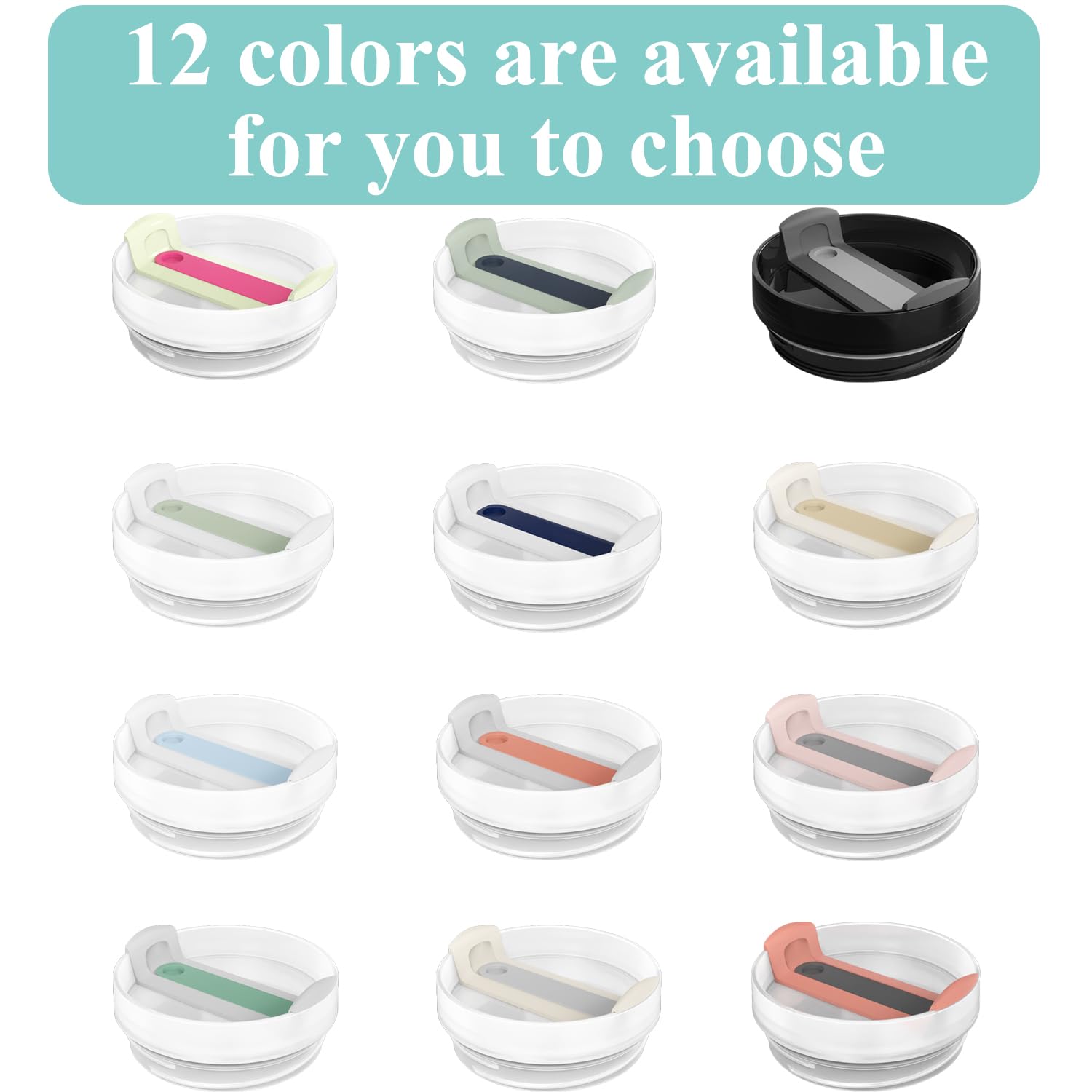 Lot De 2 Couvercles De Gobelet De 1200 Ml Compatibles Avec Stanley Quencher, Anti-déversement, Résistants Aux éclaboussures, En Acier Inoxydable, Pour Stanley Et Plus Encore (rose Vert