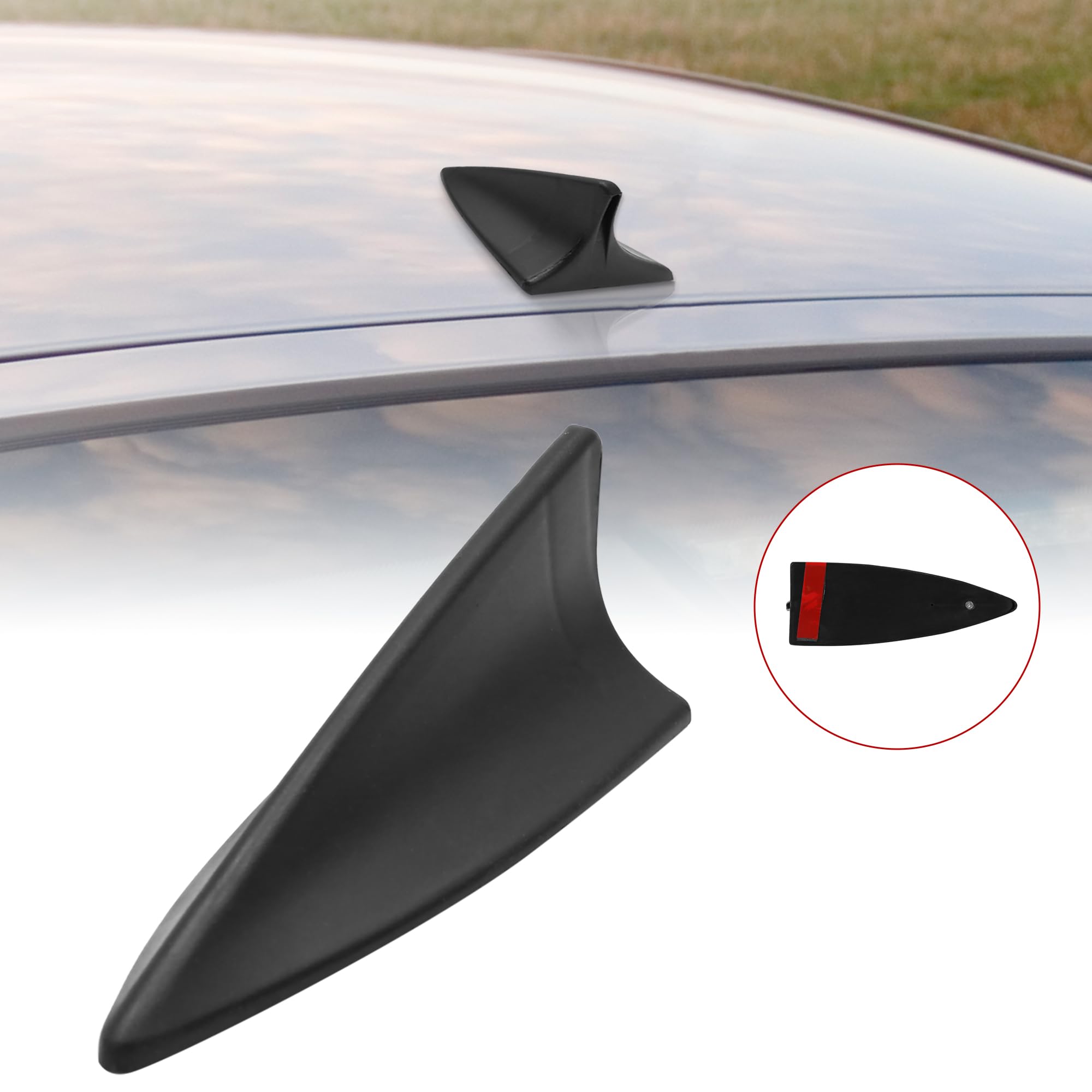 Antenne Aileron De Requin Décorative Voiture/SUV - Noire, Facile à Coller