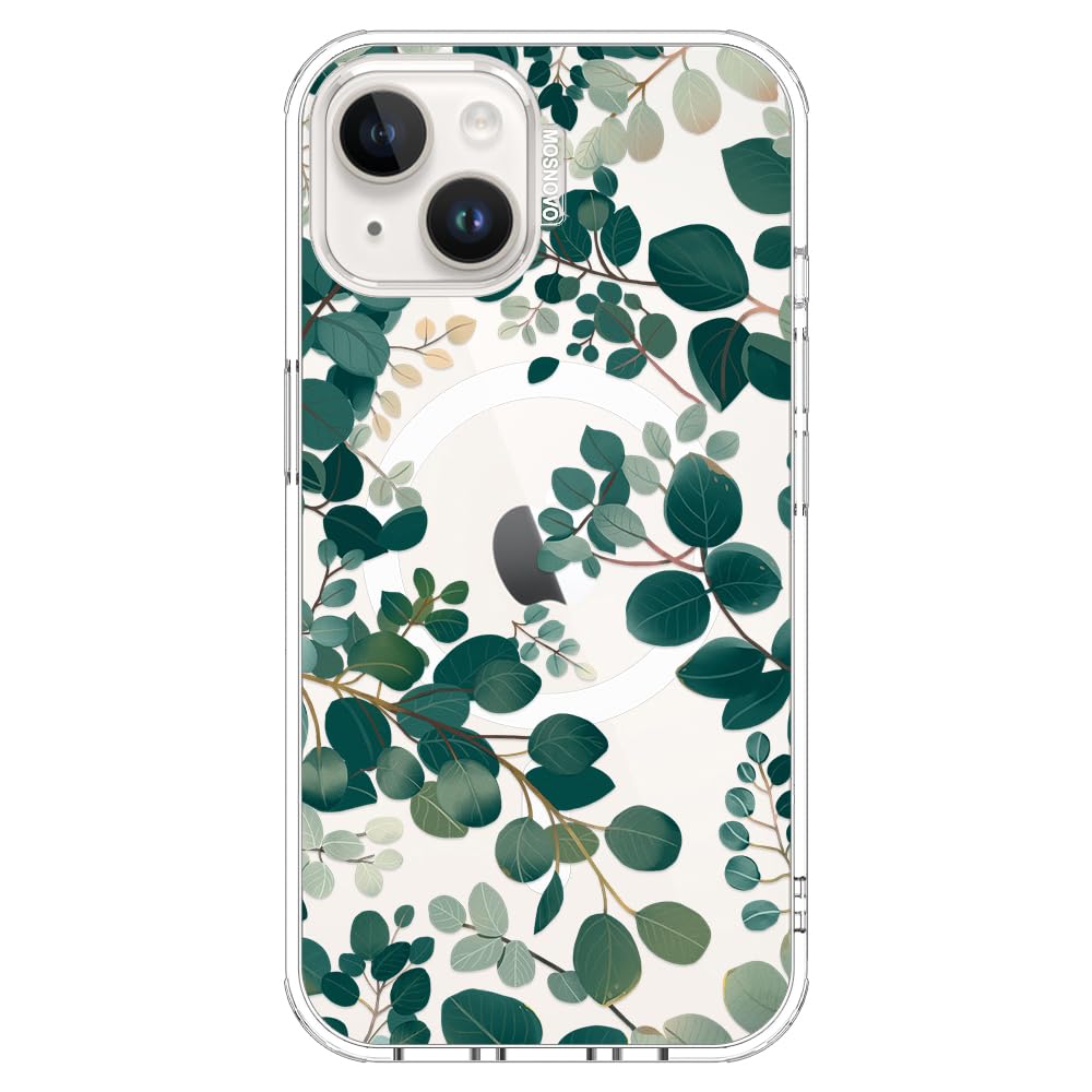 MOSNOVO Case for iPhone 14 / iPhone 13, [Compatible with Magsafe] [Buffertech 6.6ft Military-Grade Drop Protection] [Anti Peel Off Tech] Clear Phone