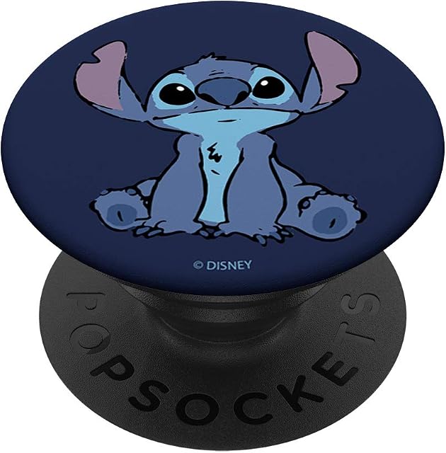 Disney Lilo & Stitch Simple Stitch Portrait PopSockets PopGrip: Swappable Grip for Phones & Tablets