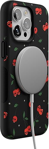 Vista 283 de Casely Funda para iPhone 15 Pro Jardín Secreto Flores mixtas Funda atrevida Compatible con MagSafe y botón de acción Jardín Secreto Floral