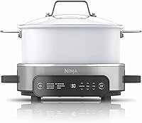 Ninja Foodi 6.5 Qt PossibleCooker MC1100 (Renewed): 6-in-1 Multi Cooker, Slow Cooker, Rice Cooker, Sear/Sauté - Stainless Steel/White