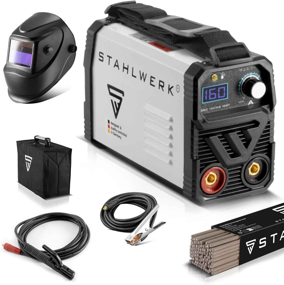 STAHLWERK ARC 160 MD Poste de soudure équipement complet - DC MMA | E-Hand | Lift-TIG Inverter