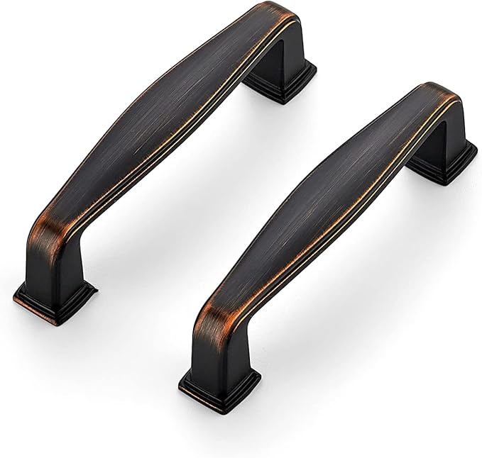 Ravinte 10 Pack Solid 3 Inch Kitchen Handles Oil Rubbed Bronze