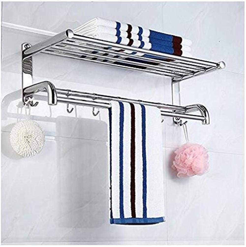 Rangement salle de bain mural étagère 80cm et support suspendu