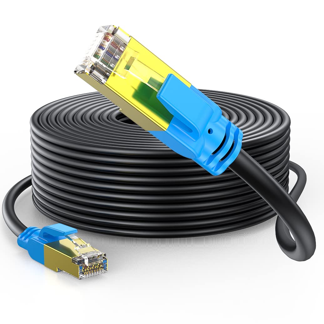 Eswmc Cable Cat 6 para exteriores de 200 pies, cable de alta velocidad de
