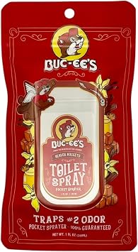 Buc-ees Toilet Spray, Beaver Nuggets Scent, Caramel Sea Salt Vanilla, 1 Fl Oz Pocket Sprayer