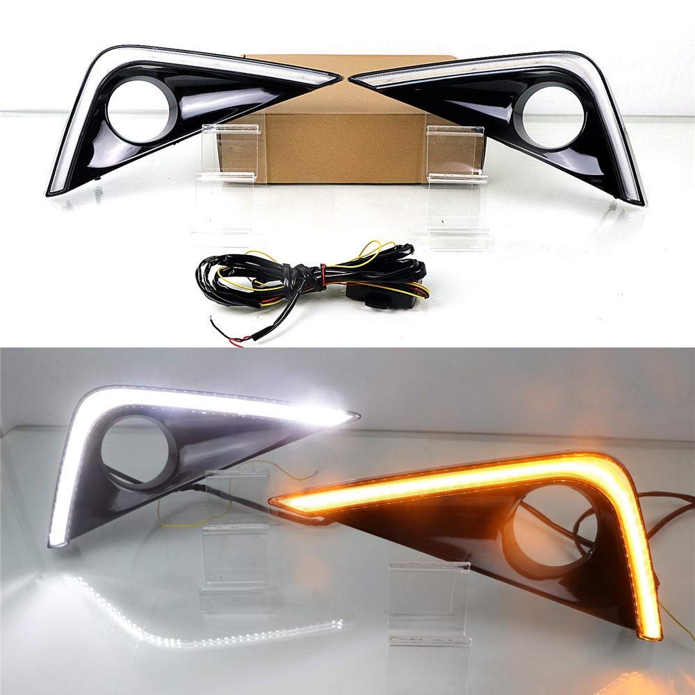 LED luce di marcia diurna DRL per Rush 2018 2019, paraurti anteriore LED 6000K DRL + indicatore di direzione giallo