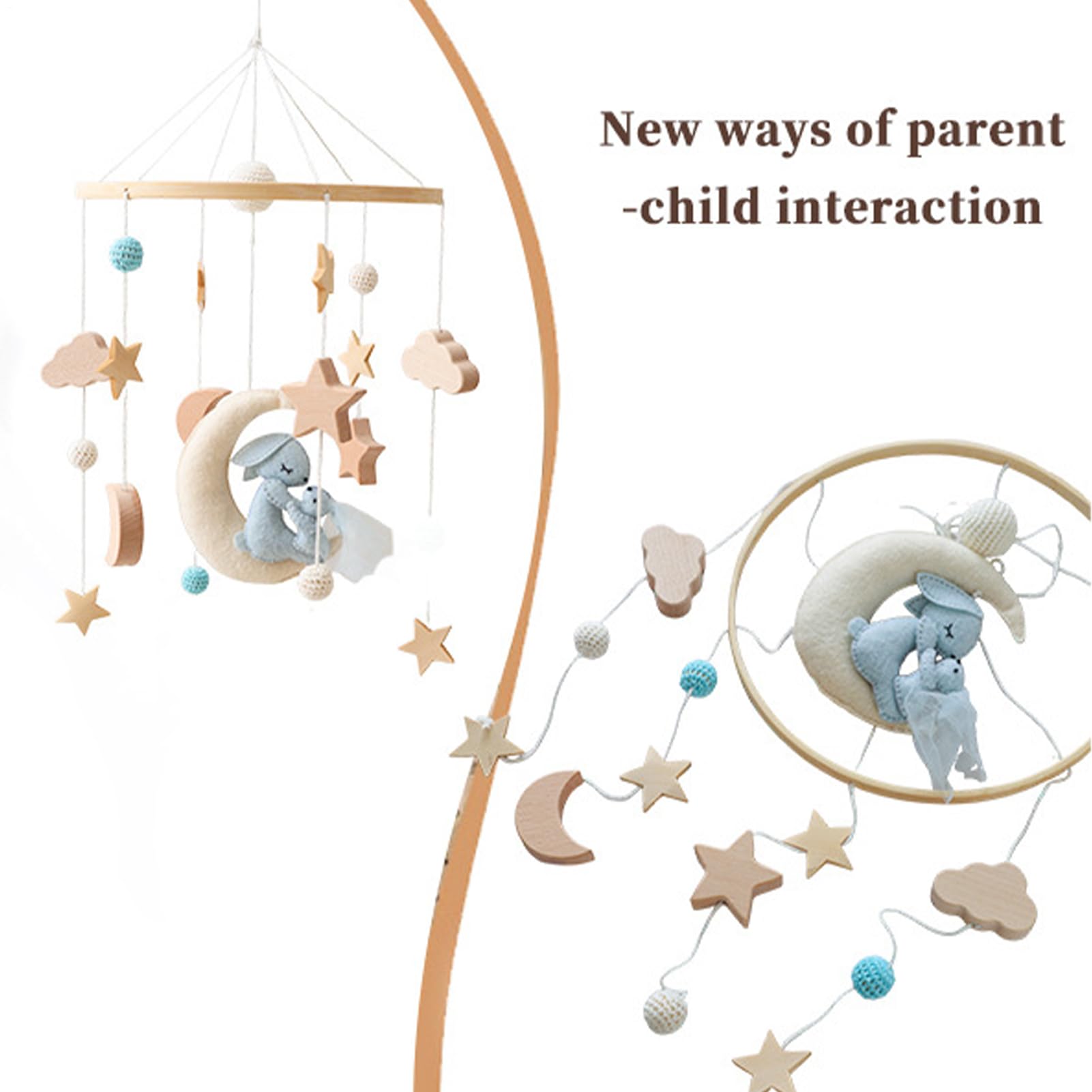 Mobile Bébé Pour Lit à Barreaux Mobile Éducatif Pour Berceau | Jouet Éducatif Développement Sensoriel Enfant Poussette Parc Crèche