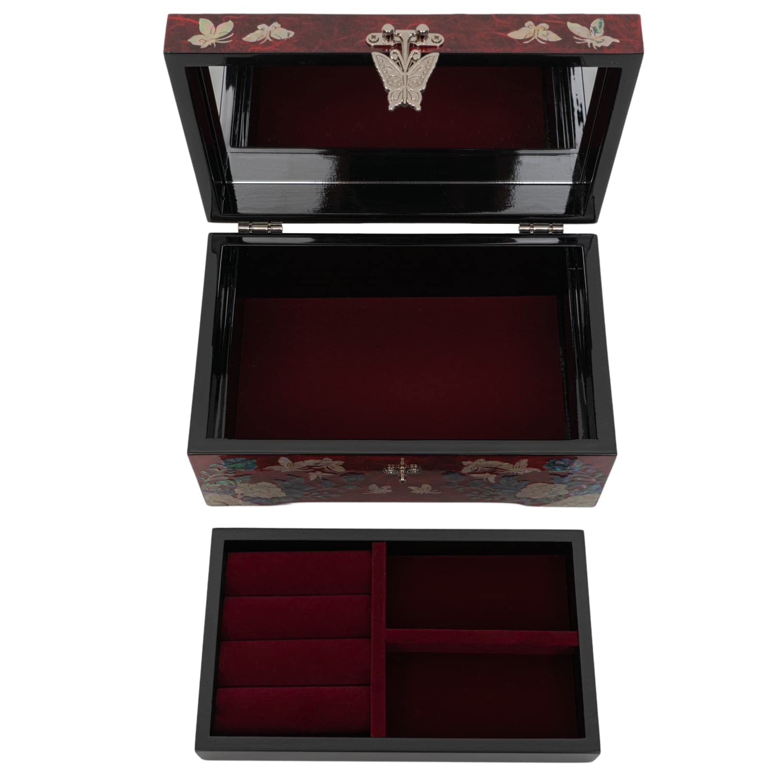 Amazon.co.jp: 2月 山 真珠層ボックス ユニークなギフト 赤い