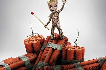 Pyramid International Groot Dynamite Guardians of The Galaxy Volume 2 Maxi Poster, Plastic/Glass, Multi-Colour, 61 x 91.5 x 1.3 cm