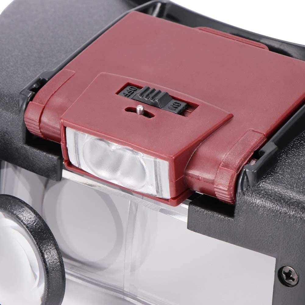 Lupas dentales, Lupa de Diadema Manos Libres, Lupa de joyero, Lupa de Cabeza con luz LED, Lupa, Visor de Cabeza con luz LED para reparación de Relojes de precisión.