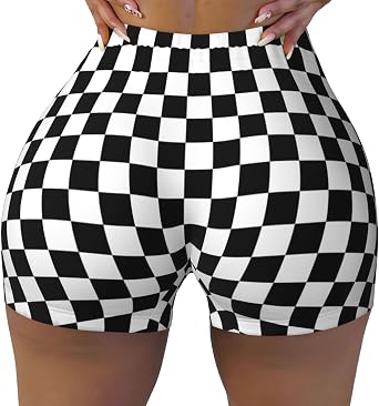 High Waist Camo Shorts Tummy Control Gym Casual Women