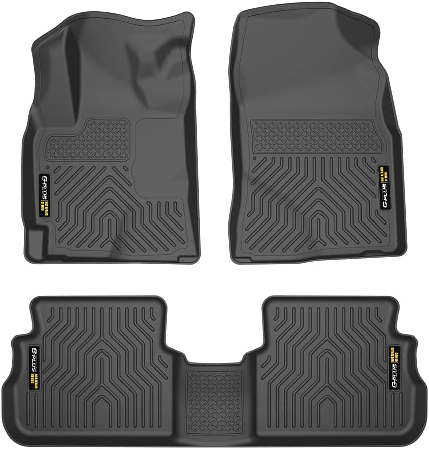 TPE Floor Mats 3PCS, Compatible with Pontiac Vibe 2009-2010/Toyota Corolla 2009-2013/Toyota Matrix 2009-2013 Transmission Automatic FWD, Cargo Liners, Interior Accessories