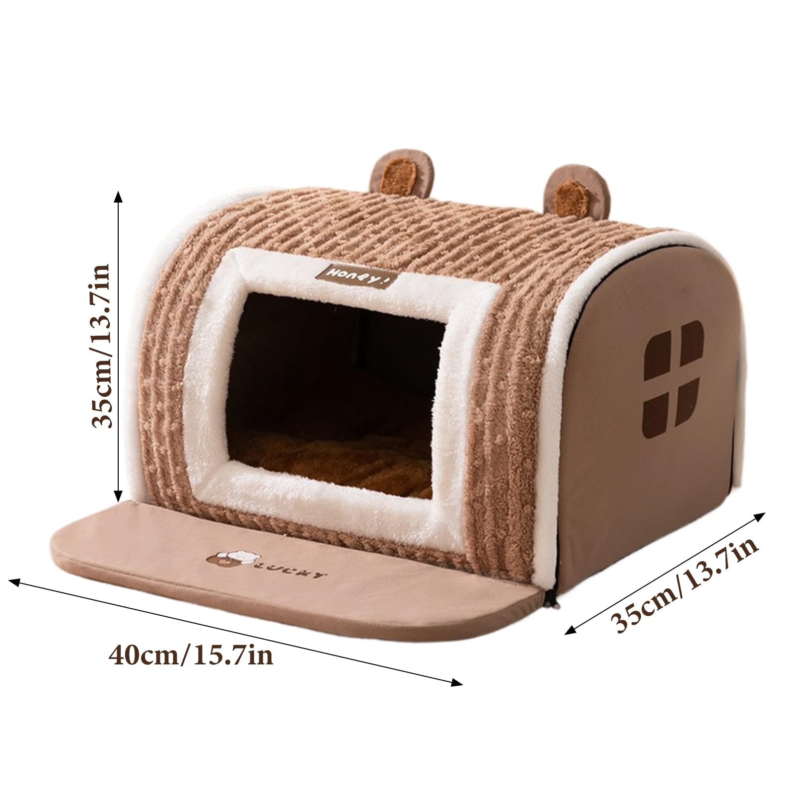 Casa para Perros | Cueva de Descanso Cálida,Madriguera Acogedora para | para Pequeños y Medianos Cachorros Perros Descanso Interior Invierno Nuevos Dueños de Mascotas