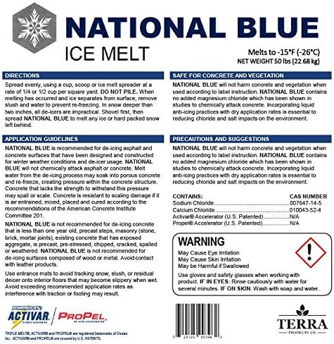 Miniatura 5 de National Blue - Cubo derretidor de hielo de 50 libras - derretidor de hielo de acción rápida - apto para mascotas, plantas y hormigón respetuoso con