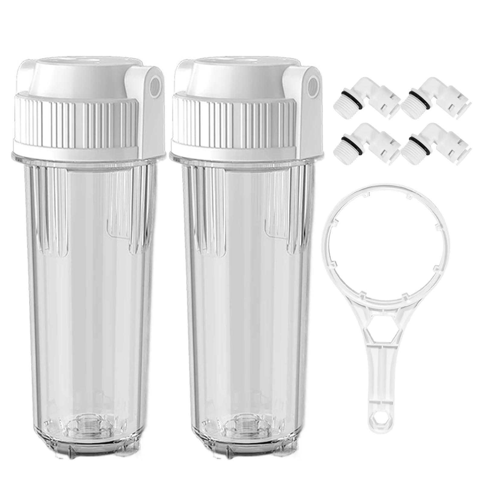 Boîtier de filtre à eau contre le sable et la rouille, kit préfiltration domestique 2 pcs