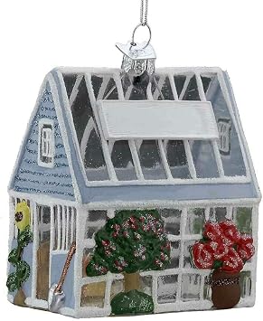 Kurt Adler Noble Gems 3.25" Greenhouse Ornament Multi