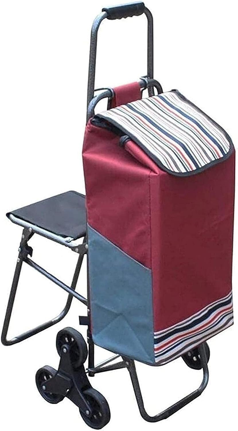 Einkaufstrolley Trolley Sackkarre Treppensteigen Einkaufswagen Klappbarer Einkaufswagen Tragbarer Ziehwagen Handanhänger Ziehwagen Einkaufstasche mit Rollen