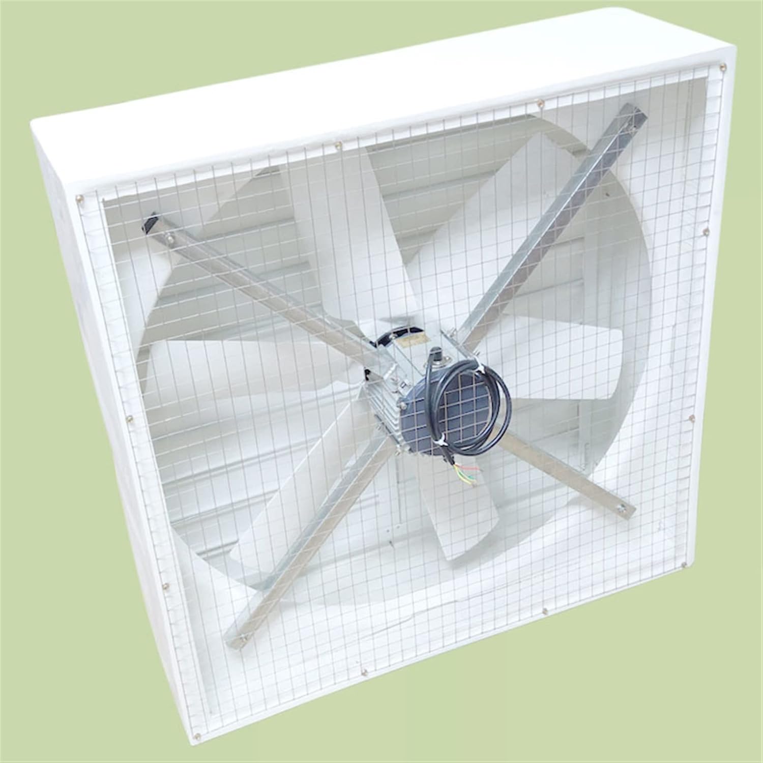 Ventilation Fans Shutter Exhaust Fan Wall Mounted FRP High Speed Extractor Fan Automatic Shutter Ventilation Fan for GarageGreenhouseAtticShed White,122cm