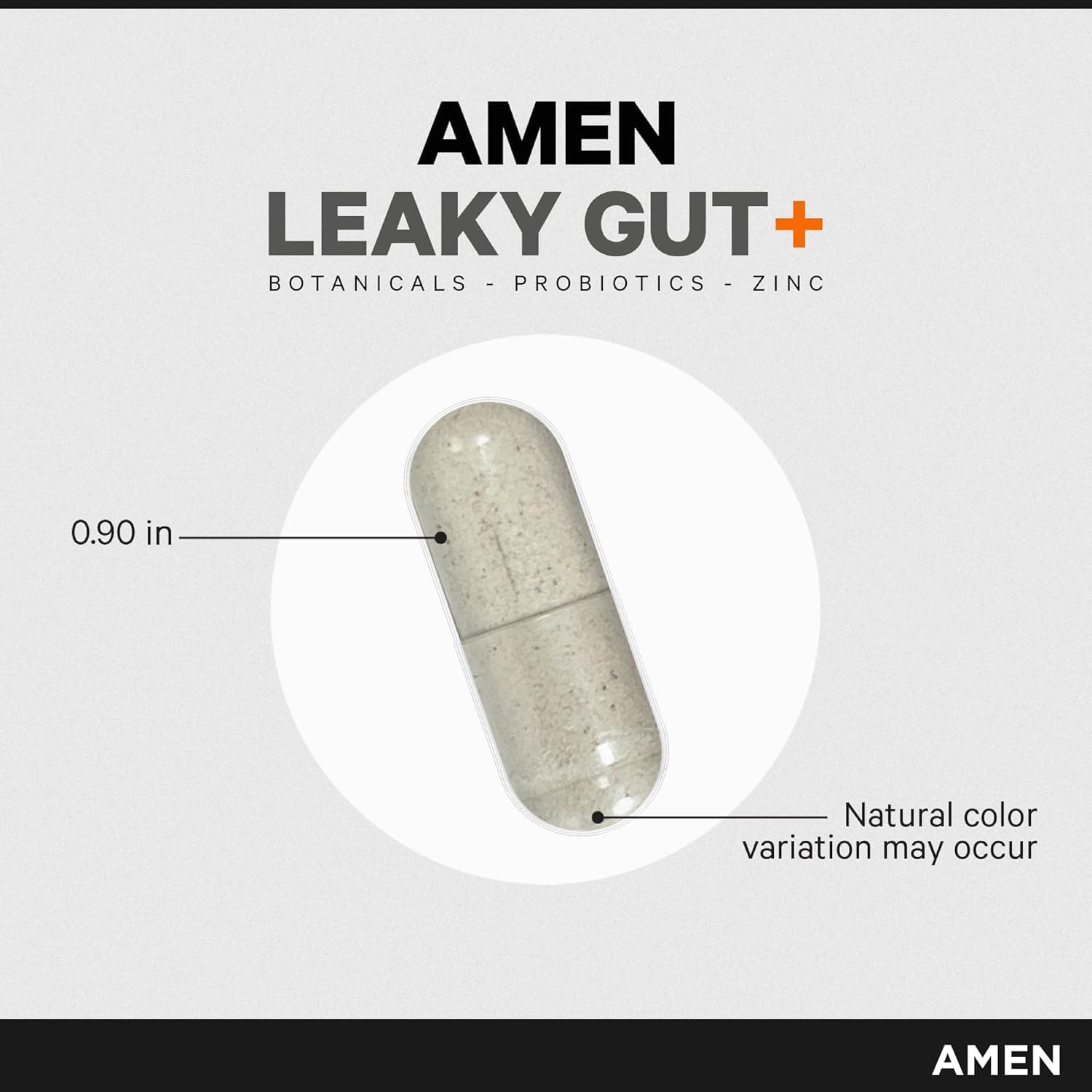 Amen Leaky Gut Supplement - Advanced Formula with Bioavailable L Glutamine, Zinc, Turmeric, DGL Licorice Root - Marshmallow Root - Probiotics & Fermented Prebiotics - Vegan, Non-GMO - 90 Capsules - Image 8