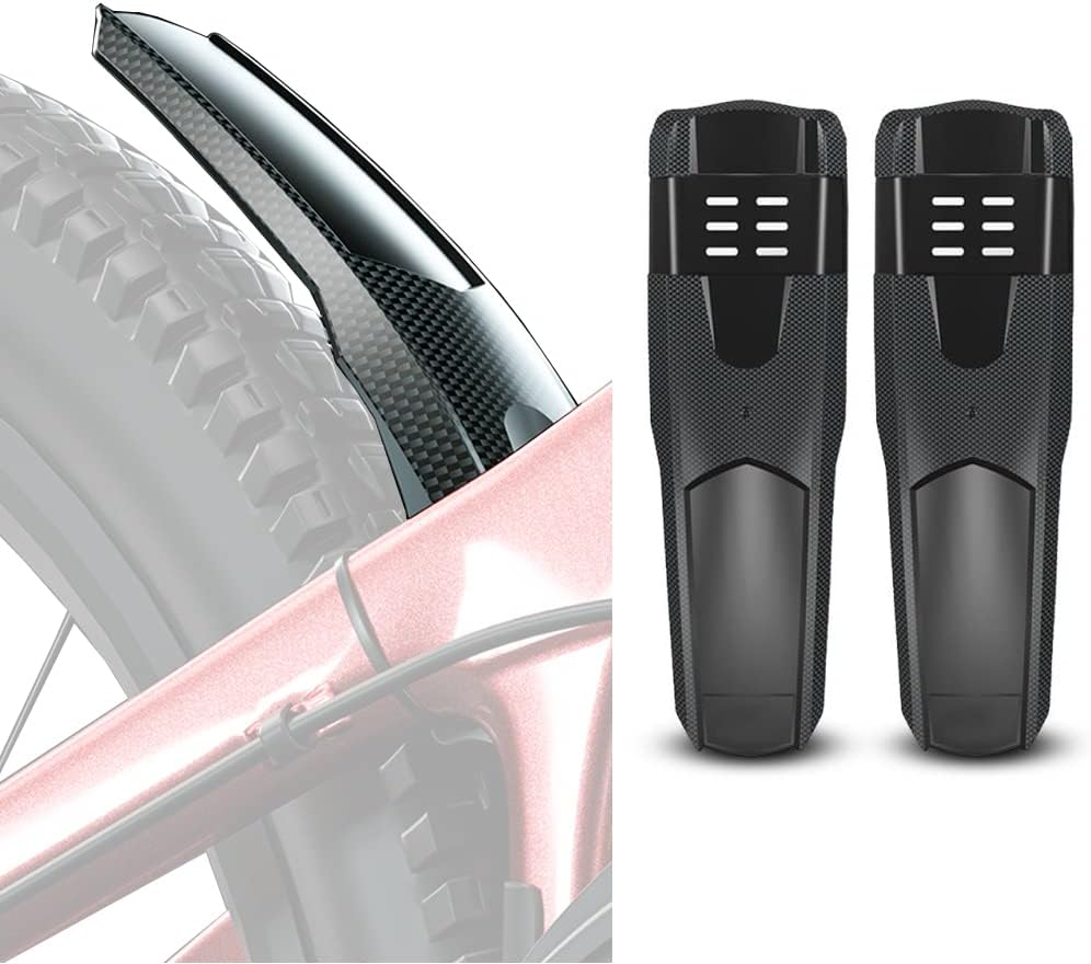 2 PCs Universal Mountain Bike Fender, MTB Bicycle Fenders Rear + Front Mountain Bike Mud Guard Fender Set, 11.4" Length 3.5" Width