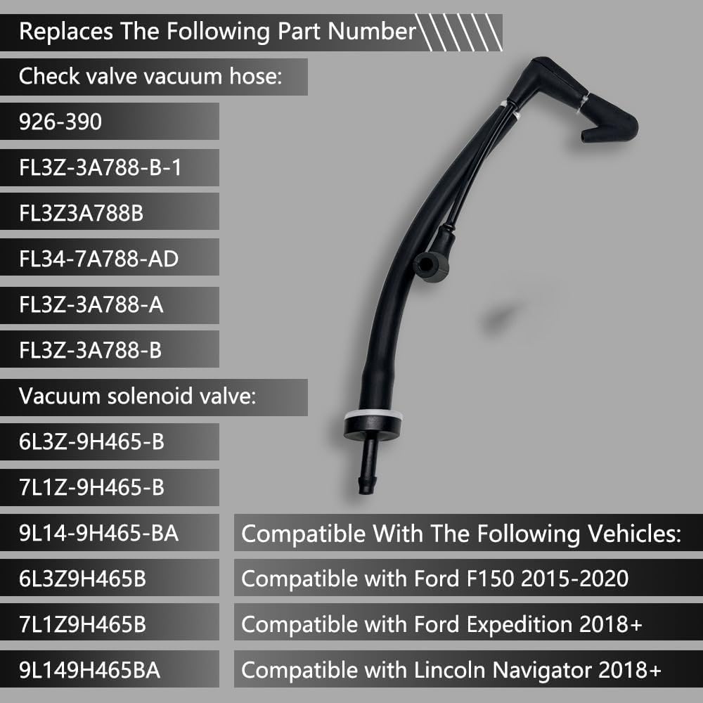 Hub Lock Vacuum Line Check Valve For FORD F150 2015