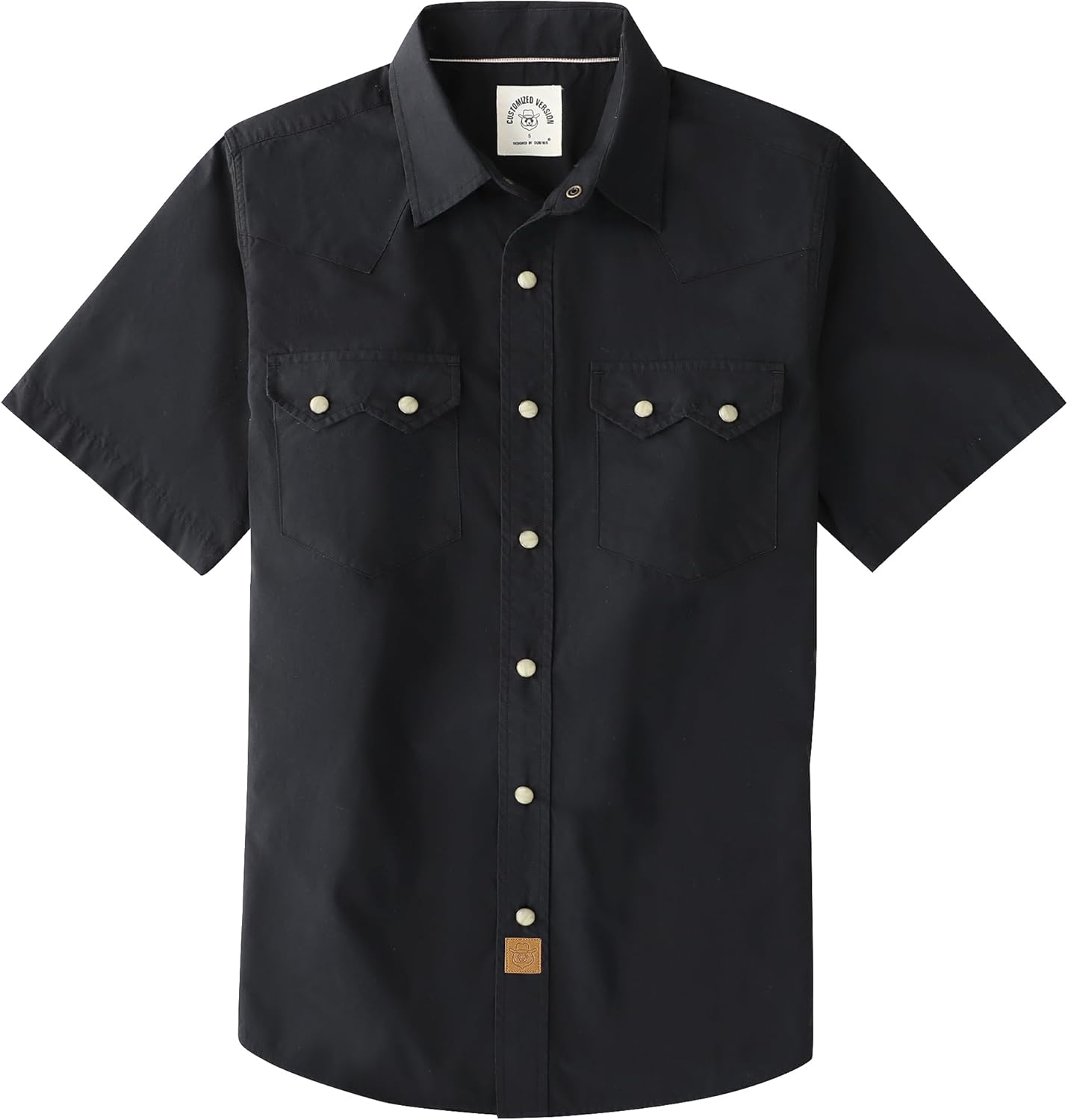 Dubinik® Pearl Snap Western Shirts for Men Short Sleeve Cowboy Plaid Shirts Men's Casual Shirt with 2 Pocket Vintage