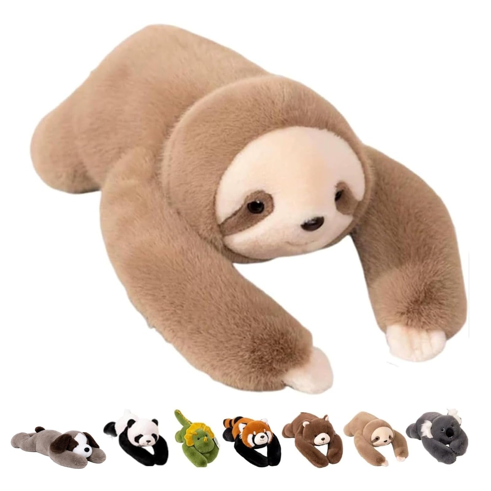 Weighted Animal Comfort Companion, Hugging Support Pillow for Stress Relief and Relaxation, Soft Cozy Animal Plush for Home, Office, and Cuddling, Multiple Sizes (Sloth,25.6in) - 1