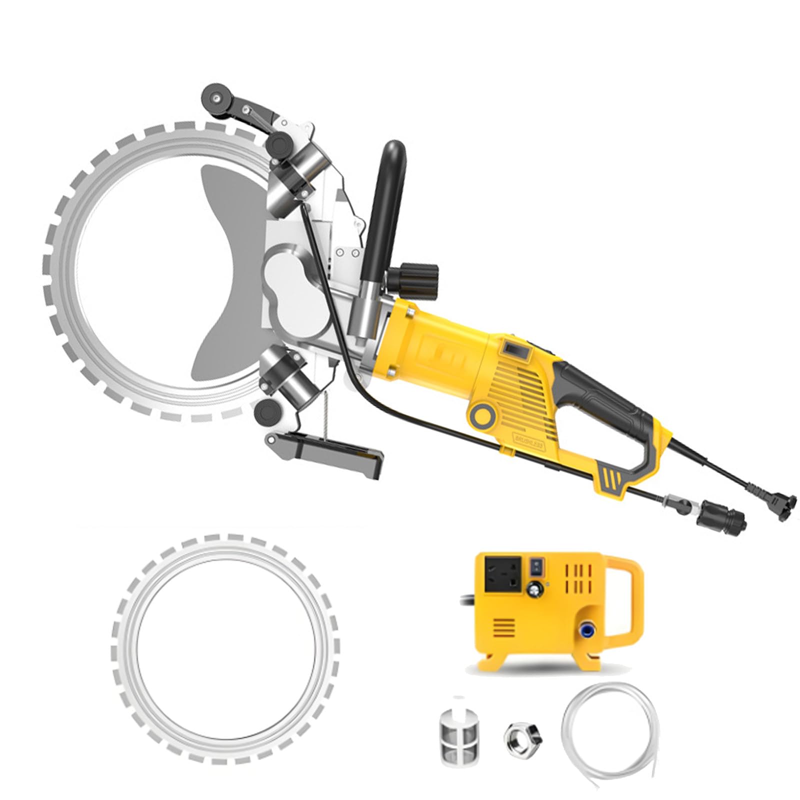 Máquina Cortadora De Pared Con Sierra De Anillo Eléctrica, Sierra De Anillo Para Hormigón De 5000 W, Profundidad De Corte 29 Cm/39 Cm/49 Cm, Ranuradora Eléctrica,Adecuada Para Piedra,Pared 600