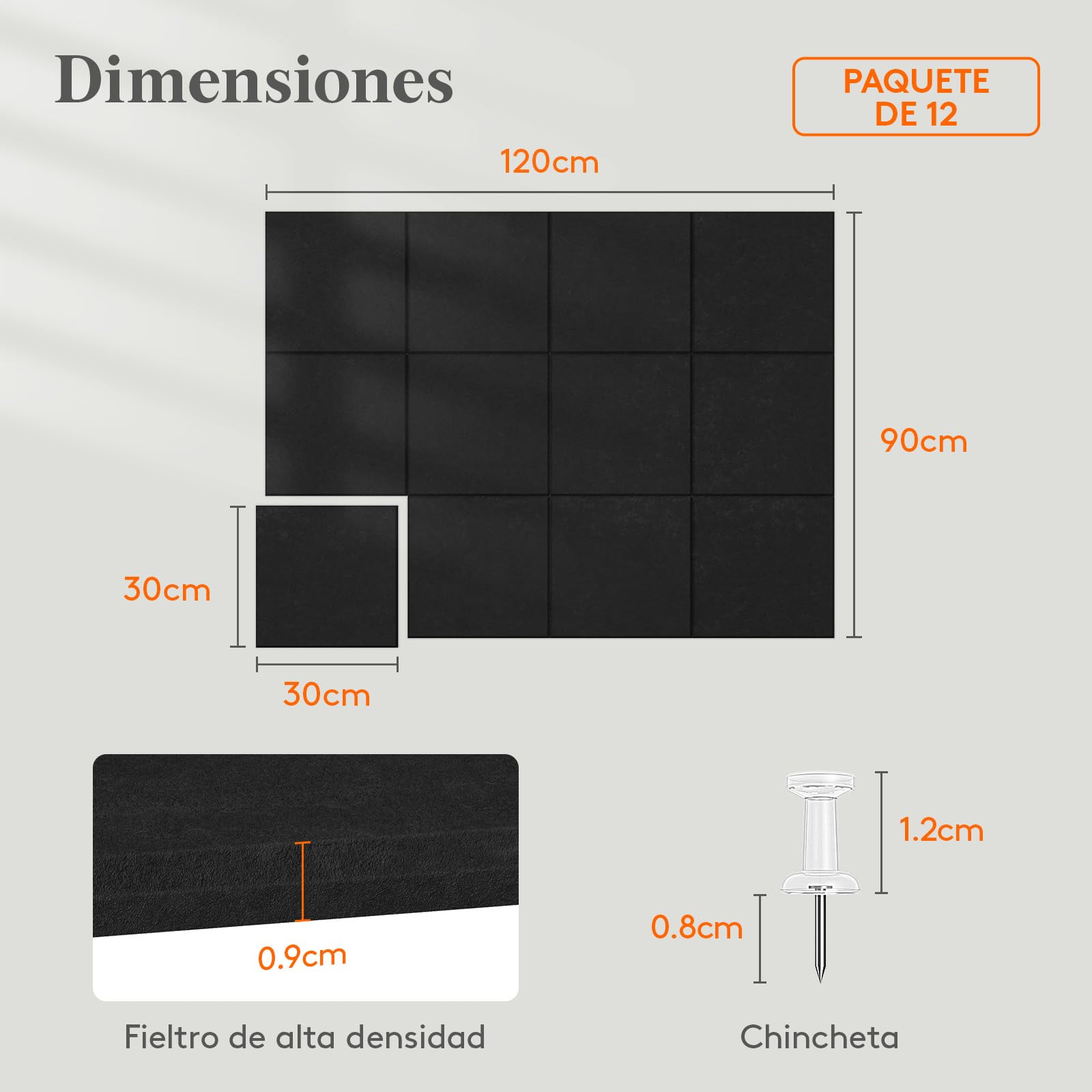 Lifewit Gran Tablero de Corcho Adhesivo 120x90 cm 12 Paquetes con 50 Pines