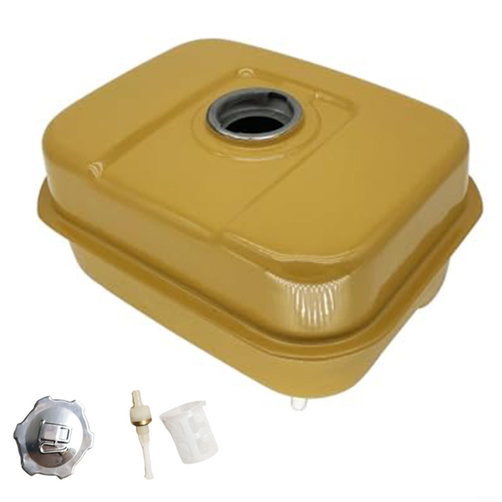 Réservoir de carburant en métal avec bouchon compatible avec les pièces de moteur EX17 EX21 de rechange pour réservoir de carburant de tondeuse à gazon