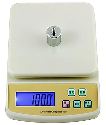 SHREESKY EXPORT Multipurpose Portable Electronic Digital 10 Kg Kitchen Weight Scale Machine with Tare Function Measure for Measuring Fruits, Spice, Food and Vegetable (White Color)