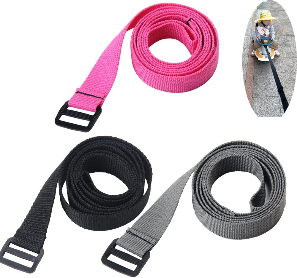 3 Pack Wiggle Car Tow Rope Baby Balance Bike Pull Strap Front Belt Puller Instead of Push Bar Handle for Wiggle Car Ride on Swing Car Toddler Tricycle Kids Trike 4-Wheel Baby Walker