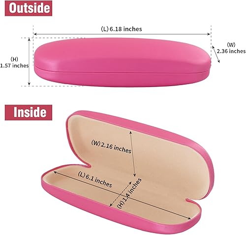 Miniatura 2 de Marvolia Estuche rígido para gafas de sol, funda de piel sintética para gafas de sol