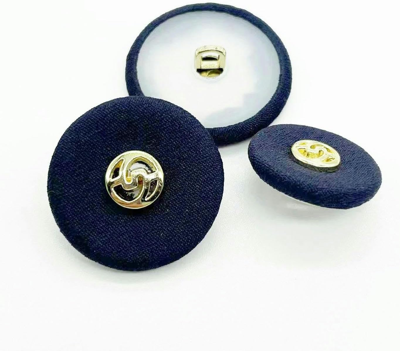 500 pezzi 18/23/25 mm Bottoni rotondi rivestiti in tessuto verde nero Bottoni in velluto con bottoni con gambo in metallo per vestiti artigianato cucito-Verde scuro-36L=23MM 500 pezzi