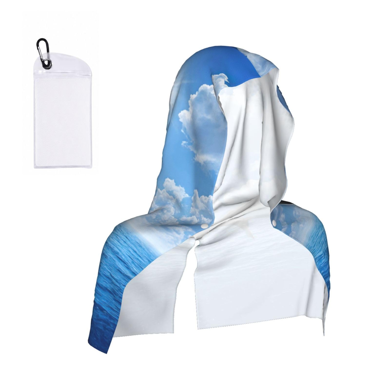 ZYJHYY Two Dolphins Print Unisex Swimming Towel Practical Camping Towel Skin-Friendly Cooling Towel For Workout Training