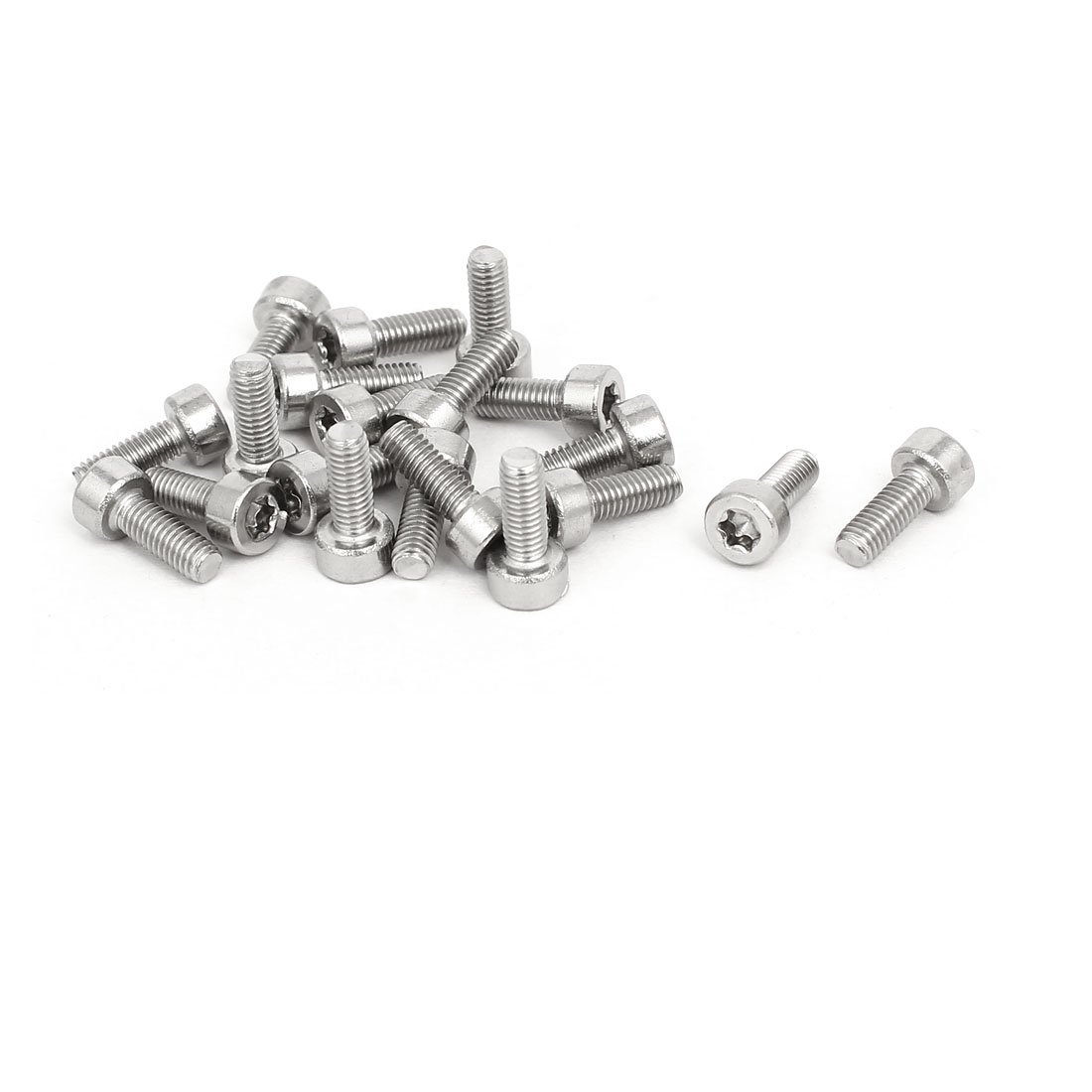 Aexit M3x8mm Thread Screws & Bolts T10 Torx Drive 304 Stainless Steel Torx Socket Cap Set Screws Screw 20pcs