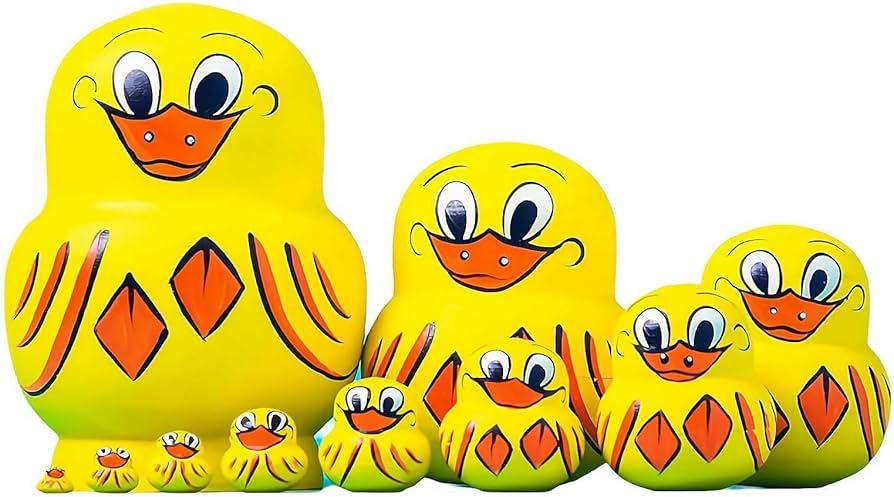 Amazon.co.jp: GINTBN 積み上げアヒル、10個 木製イエローアヒル