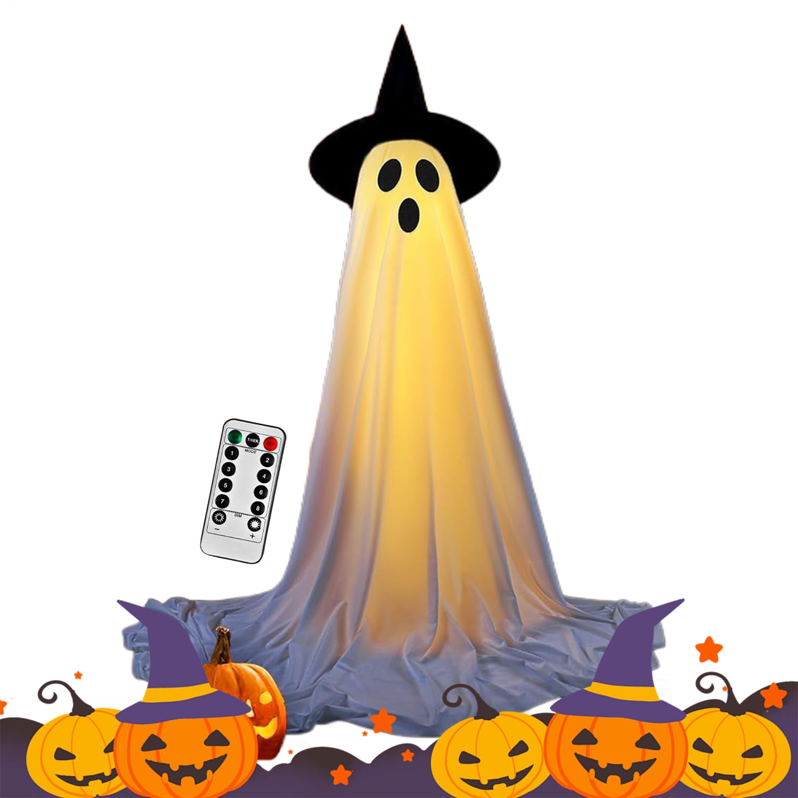 Decorazione illuminata per Halloween, accessori spaventosi per le festività