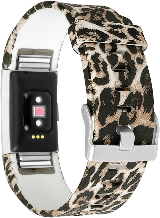 RedTaro Bands Compatible for Fitbit Charge 2, Replacement Accessory Wristbands Animal Print