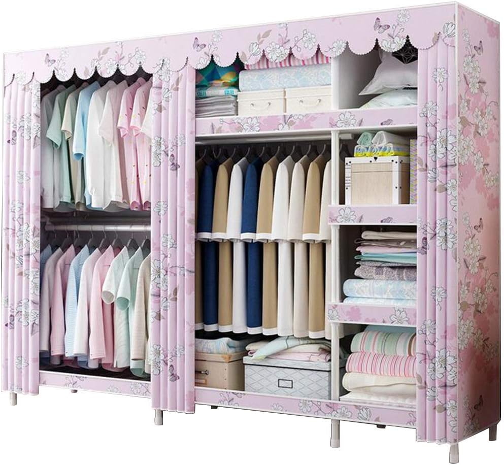 Cloth Wardrobe Clothes Closet, Portable Closet Wardrobe Storage Closet Standing Closet Fabric Cabinet Portable Wardrobe,A_210*172 * 45cm