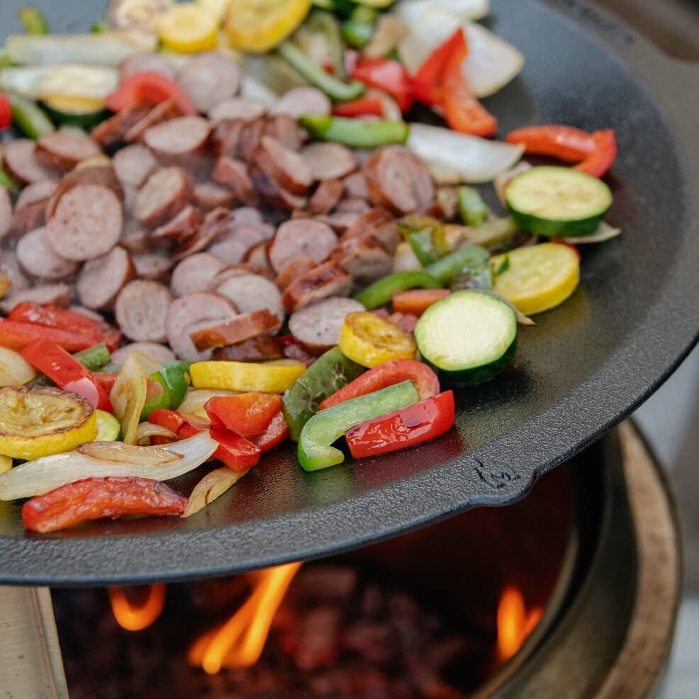 Miniatura 4 de Solo Stove Ranger Wok Top de hierro fundido, Sartén para freír, Placa de cocina para fogata Ranger, accesorio para chimenea, Superficie de cocción