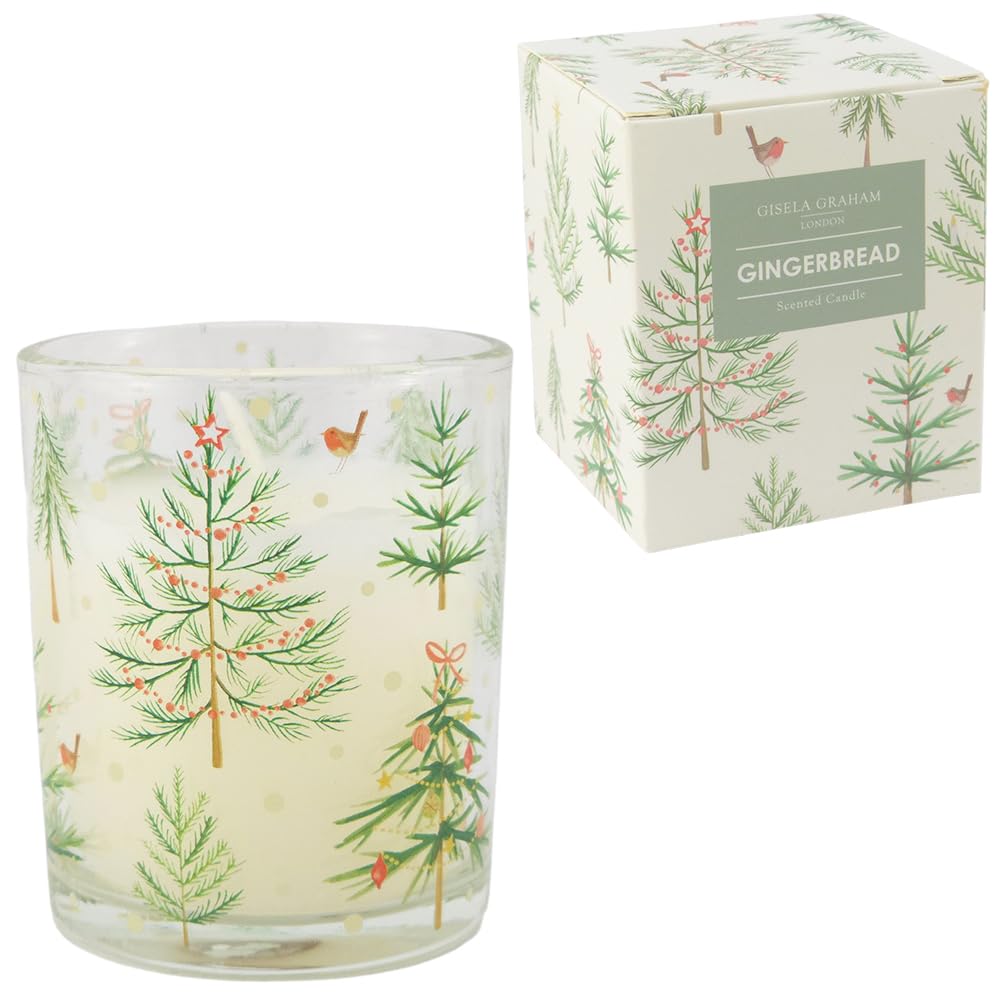 Crafty Capers Multi Christmas Robin | Gingerbread Scented | Boxed Gift Candle | Gisela Graham