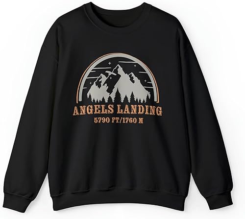 Zion National Park Camping Zion Poster Angels Landing Mountains Sweatshirt - NPT116ALL