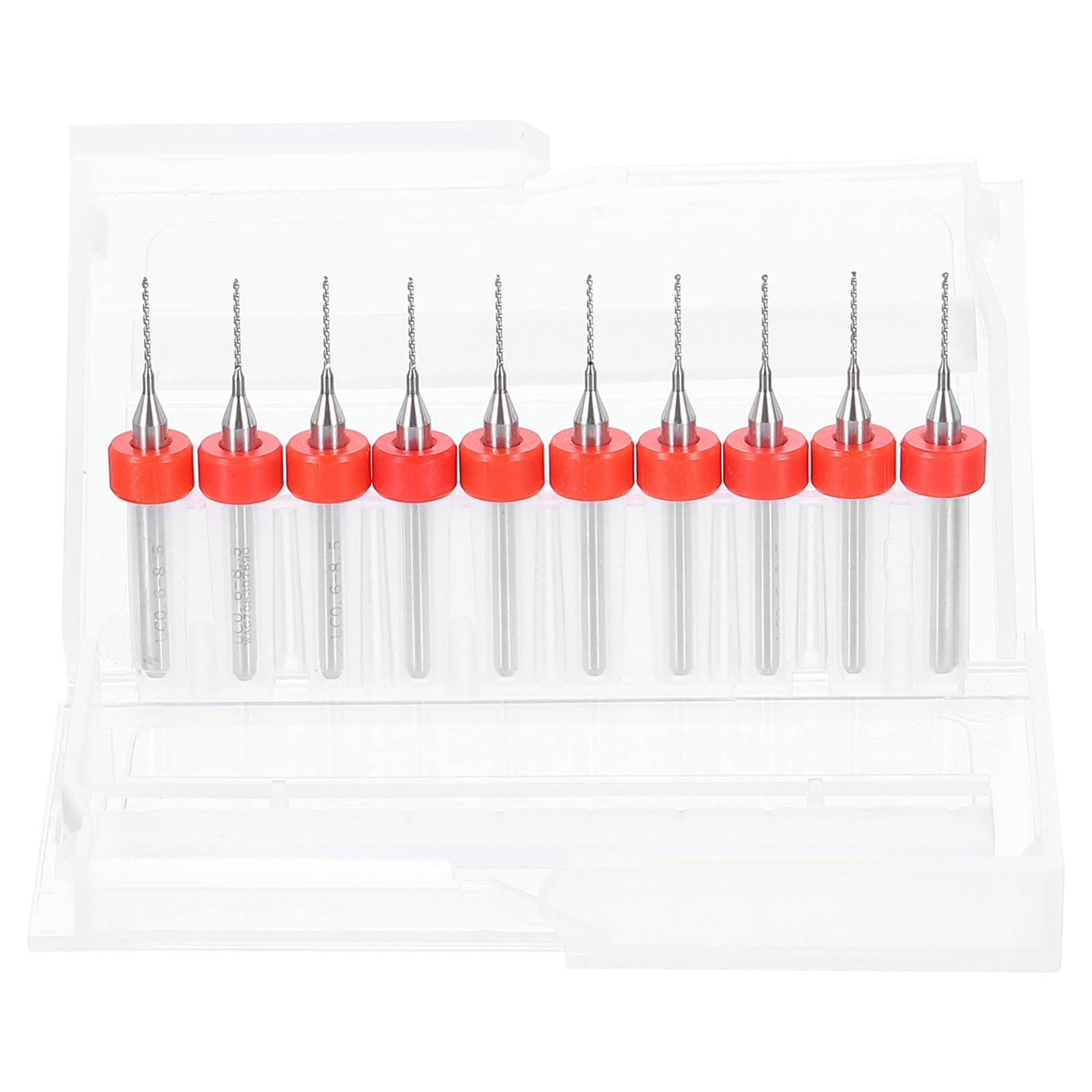 HARFINGTON 10pcs PCB Drill Bit Set 1/8" Shank 0.6mm Tungsten Carbide Micro Twist Drill Bits Tools for Print Circuit Board Jewelry Plastic Wood Soft Metal