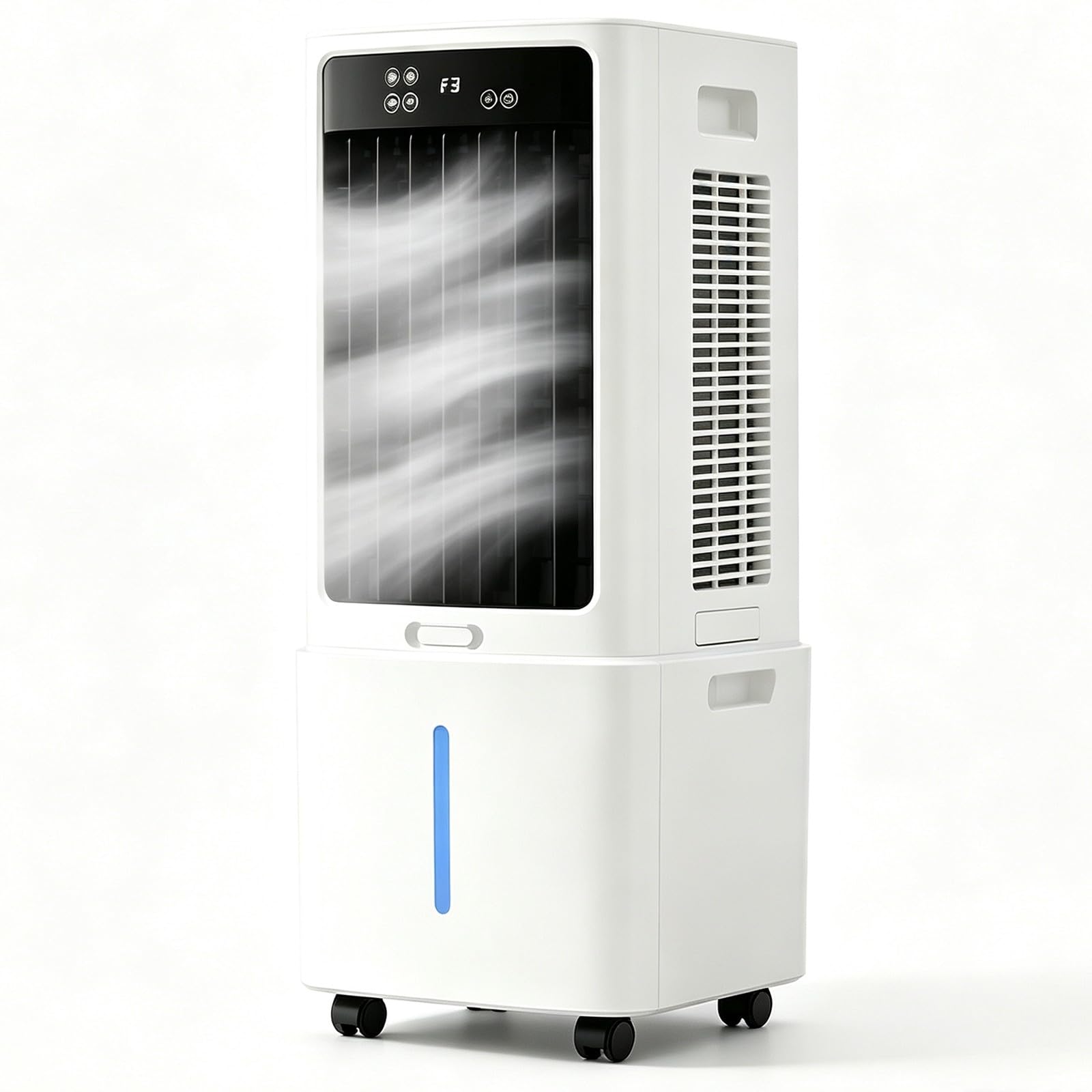 Portable Mobile Evaporative Air Cooler with Detachable 12L Water Tank